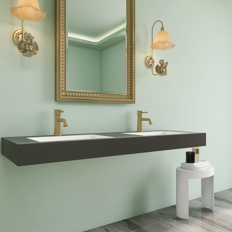 59" X 19" Solid Surface Rectangular Bathroom Sink 