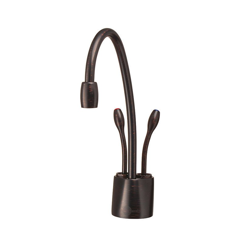 Distributeurs d'eau chaude et froide, Bronze classique frotté à l'huile