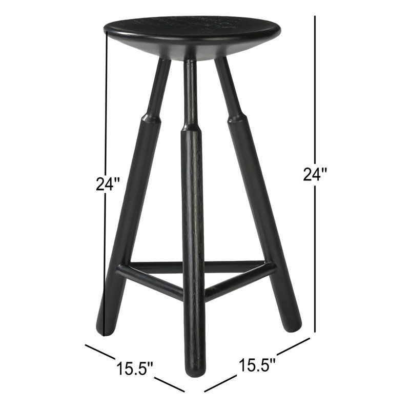 Tabouret de comptoir Finial, Noir