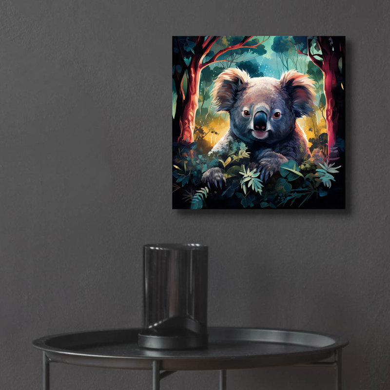 «Koala» par r3darch0n, art mural en verre acrylique, 36 po x 36 po, H 12 po x l 12 po x P 0,13 po