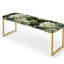 Banc floral rembourré or-135650804