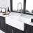 White Ceramic Kitchen Sink 33 Inch - Double Bowl 50/50 Highly , Heatproof, Scratchproof, Chipping , Discoloration , Elegant Look 33" Farm Heat Scratch-, Chip-, , Exquisite