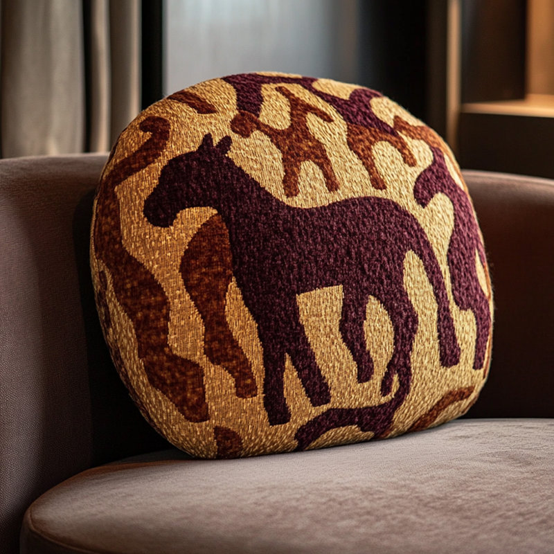 Cave Art Horse Pillow