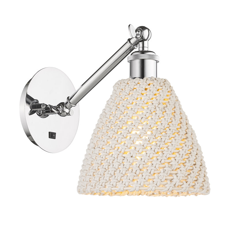 Applique murale 1 lumière Barberio, Crème / laiton brossé