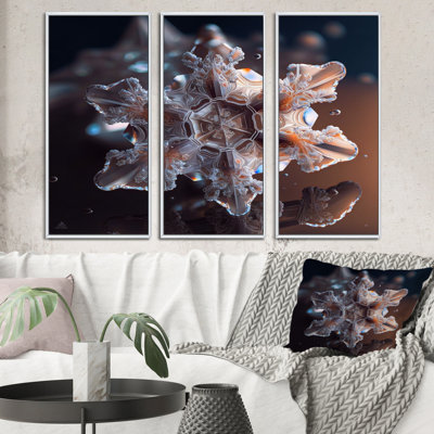 «Water Crystal Peace VI», reproduction sur toile 3 pièces