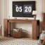 Console de style champêtre de 180 cm (70,9 po), longue et étroite, idéale pour une entrée ou un couloir. Finition en bois brun, robuste, capacité de charge de 136 kg (300 lb).-584640925