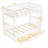 Space-Saving Twin Over Twin Solid Wood Bunk Bed Warm Brown With Side Ladder And Two Under-Bed Storage Drawers-1459685341-1459685336