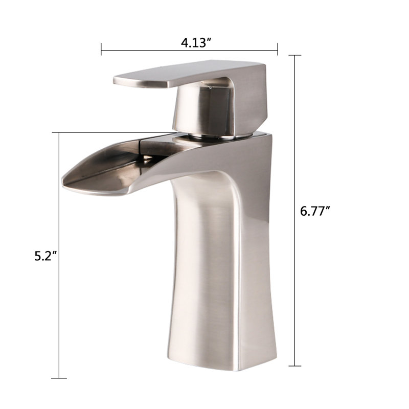 Robinet pour salle de bain à poignée simple - couleur nickel brossé, acier inoxydable rouille, laiton massif noir mat pour contrôle précis de la température dans les toilettes, plomb, corrosion