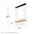 Echo Integrated LED Linear Chandelier w/ Etched Acrylic Rods