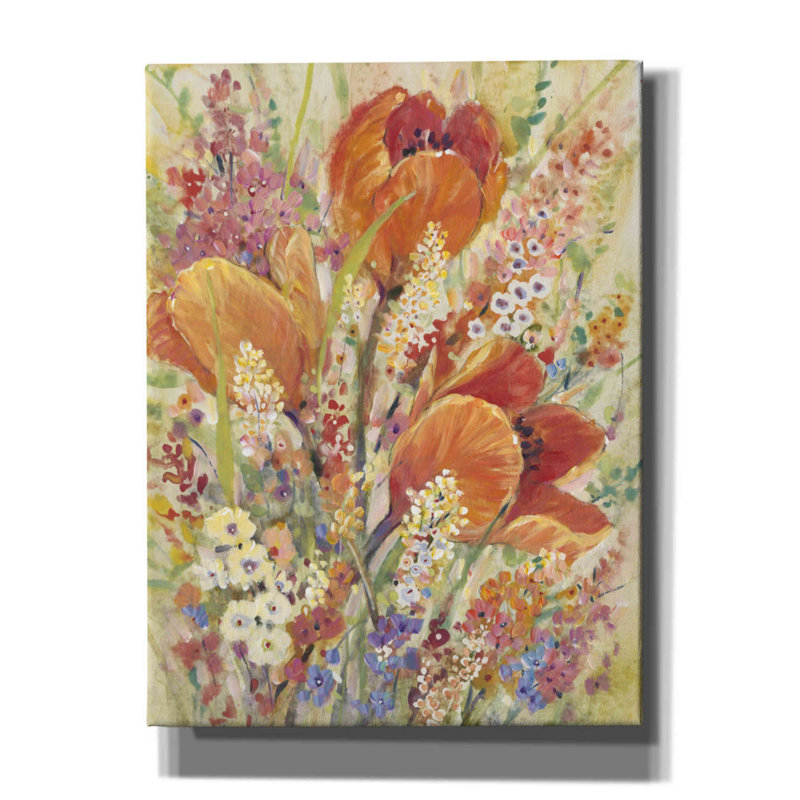 «Spring Bloom II» par Tim O'toole, art mural sur toile, H 16 po x l 12 po x P 0,75 po