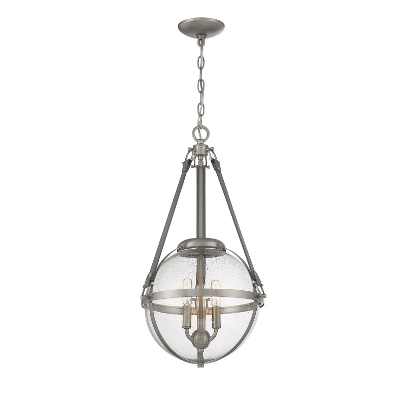 Chimere 3-Light Chandelier, Nickel