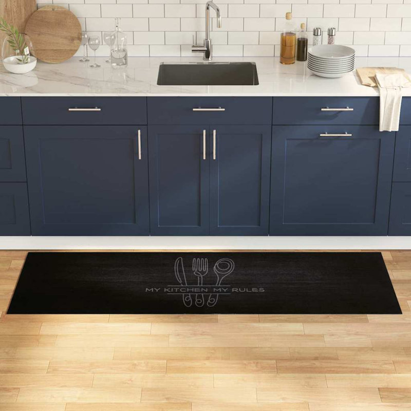  Kitchen Rug Anti Fatigue Mat Runner Rug Washable Floor Carpet Velvet, Rectangle 180 x 60 cm