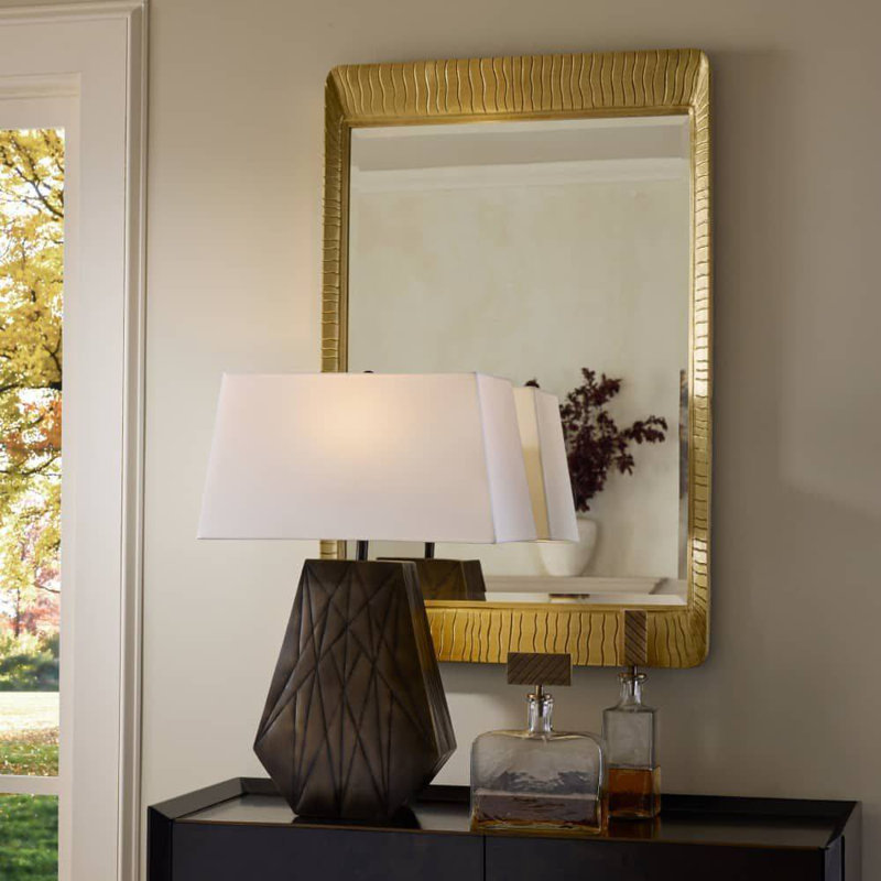 Hart Rectangle Brass Beveled Mirror