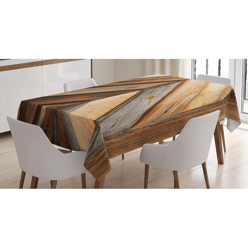 Wooden Fence Tablecloth, 84" L x 60" W