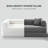 4-in-1 Convertible Corduroy Sofa Bed, Folding Futon Couch with Pillows, King Size Floor Sleeper-2106985443
