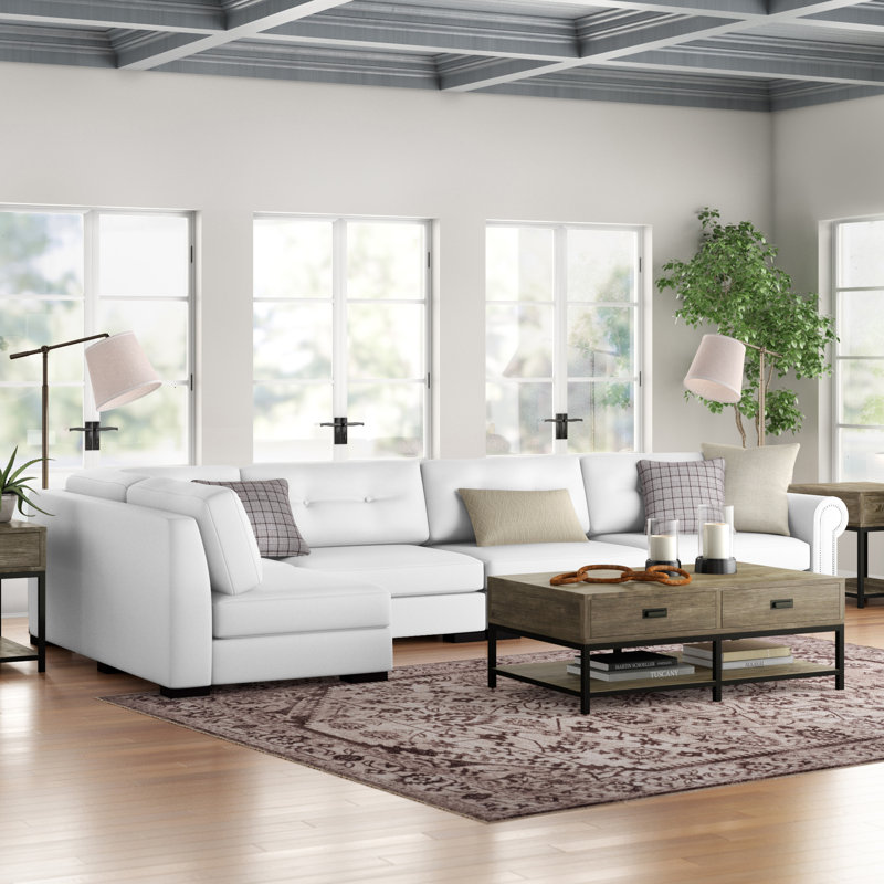 Mosely Upholstered L-Shaped Sectional Left Hand Facing, Off White Revolution®