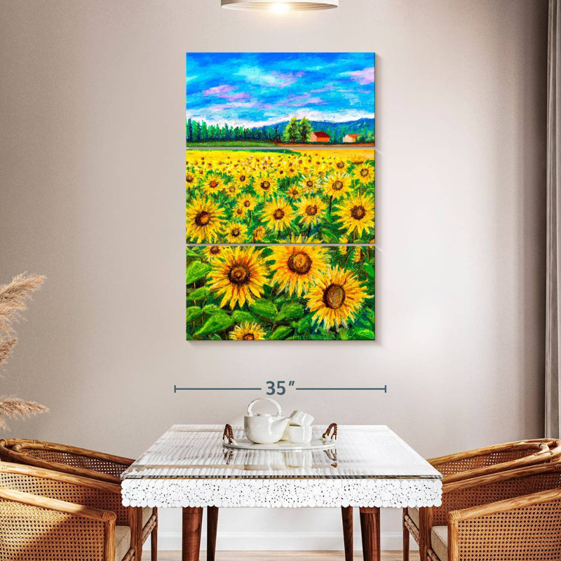 Alvord Country Sunflower Field, 50" H x 32" W