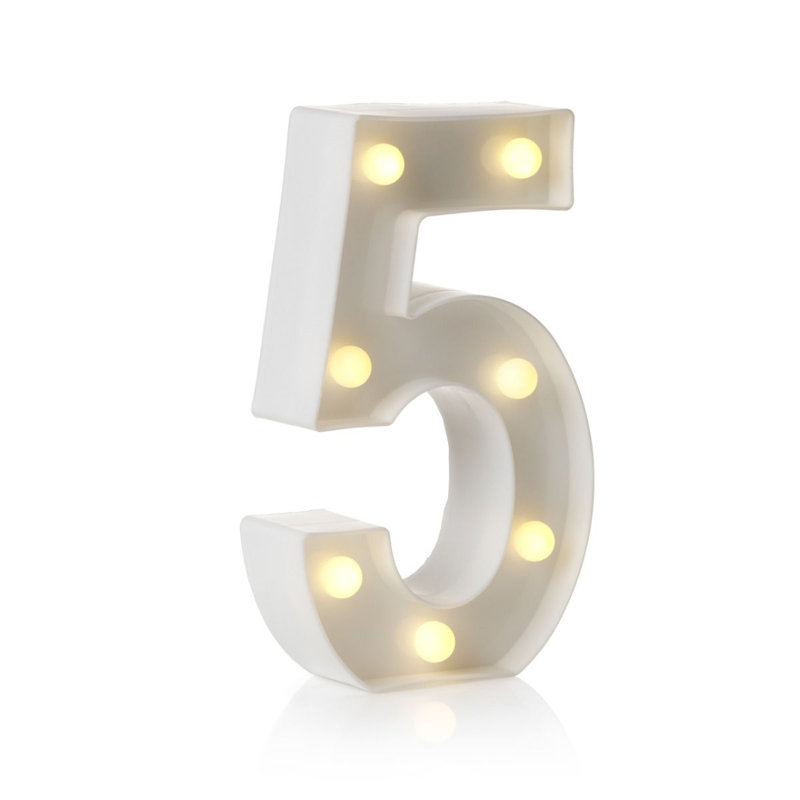 Klehm LED Alphabet Light Up Letters and Numbers, 5