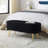 43.5-Inch Flannel Oval Storage Ottoman Bench With Metal Legs-1406882141