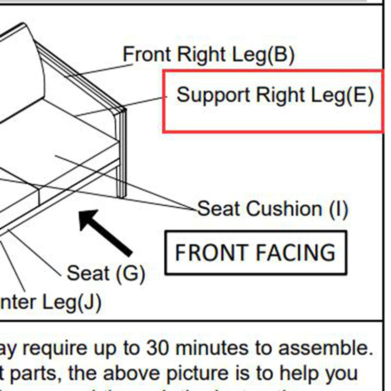 Part E Support Right Leg(N775P239512+ N775P239513)