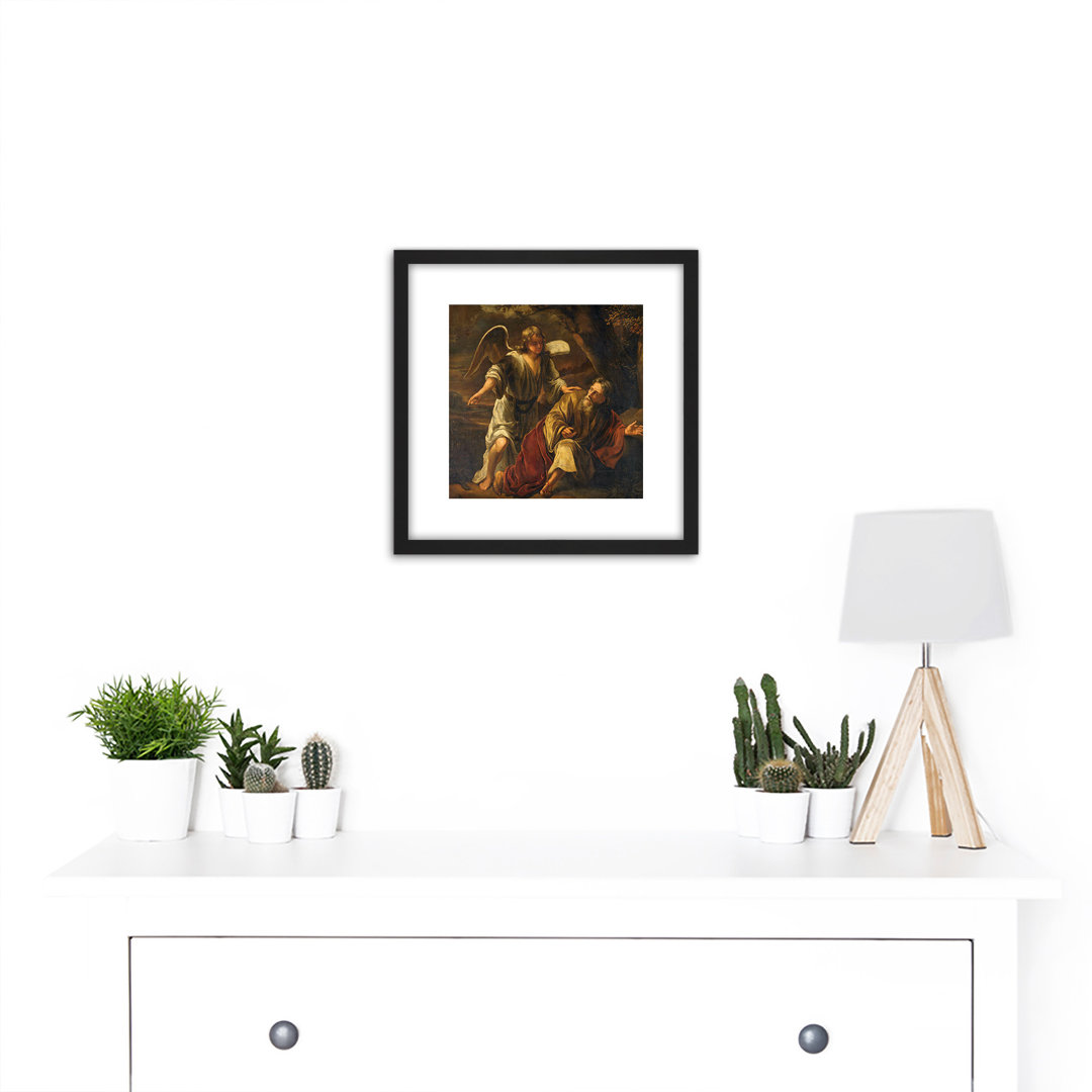 Biblical Scene Angel by Ferdinand Bol - Single Picture Frame Print