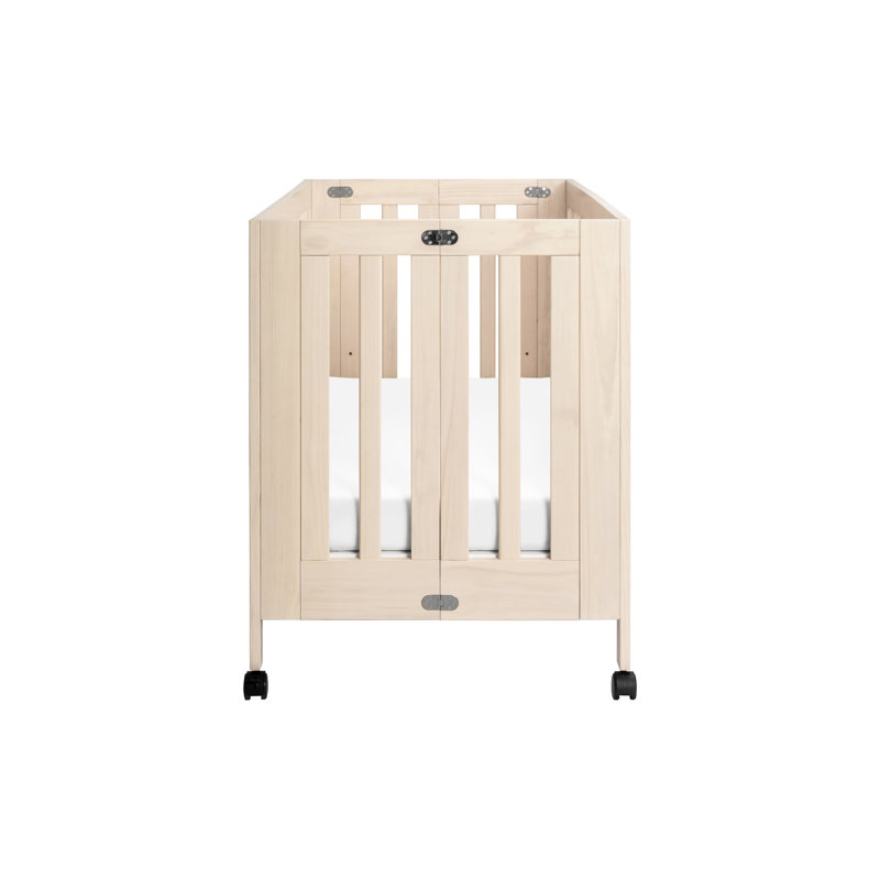 Maki 2-in-1 Convertible Portable Crib, Washed Natural