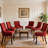Farmhouse Upholstered Side Chairs Set of 6, Vintage Solid Wood Kitchen Dining Chairs with Nailhead Trim & High Back Support, 350lbs Weight Capacity-108722456-157801614