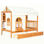 Lit maison avec tiroirs et bande DEL-1931985058