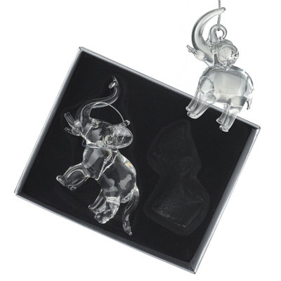 12cm Glass Hanging Figurine Ornament