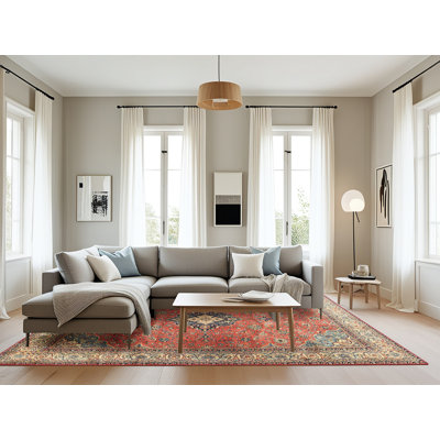 Tapis oriental brun / beige / bleu Adamsdale