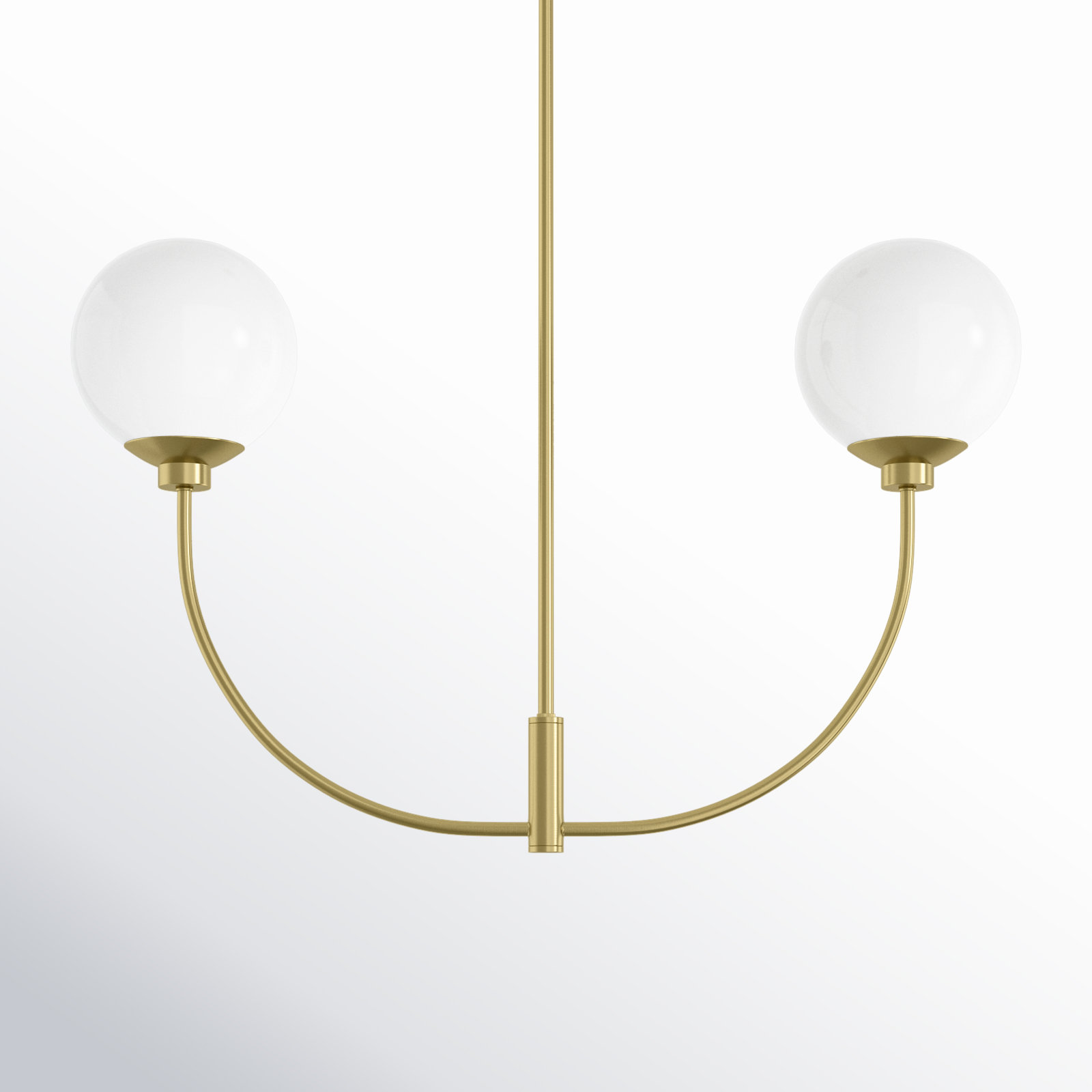 Kyle 2 - Light Metal Chandelier, Brass, 19" H x 30" W x 7" D
