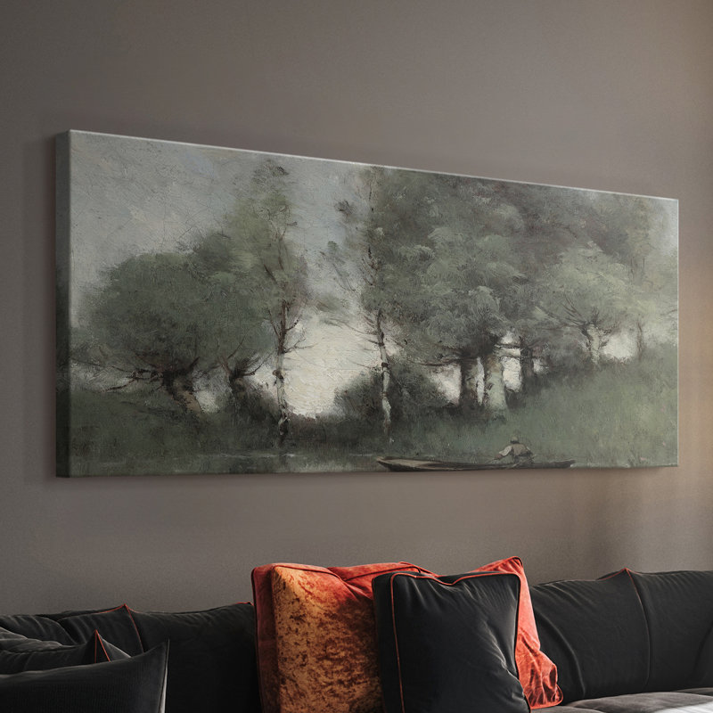 Série paysage - DCLxxvii - Toile tendue avec châssis - Prêt à accrocher, H 12 po x l 30 po