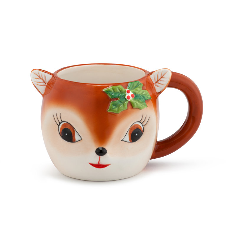 16oz Nostalgic Ceramic Reindeer Mug