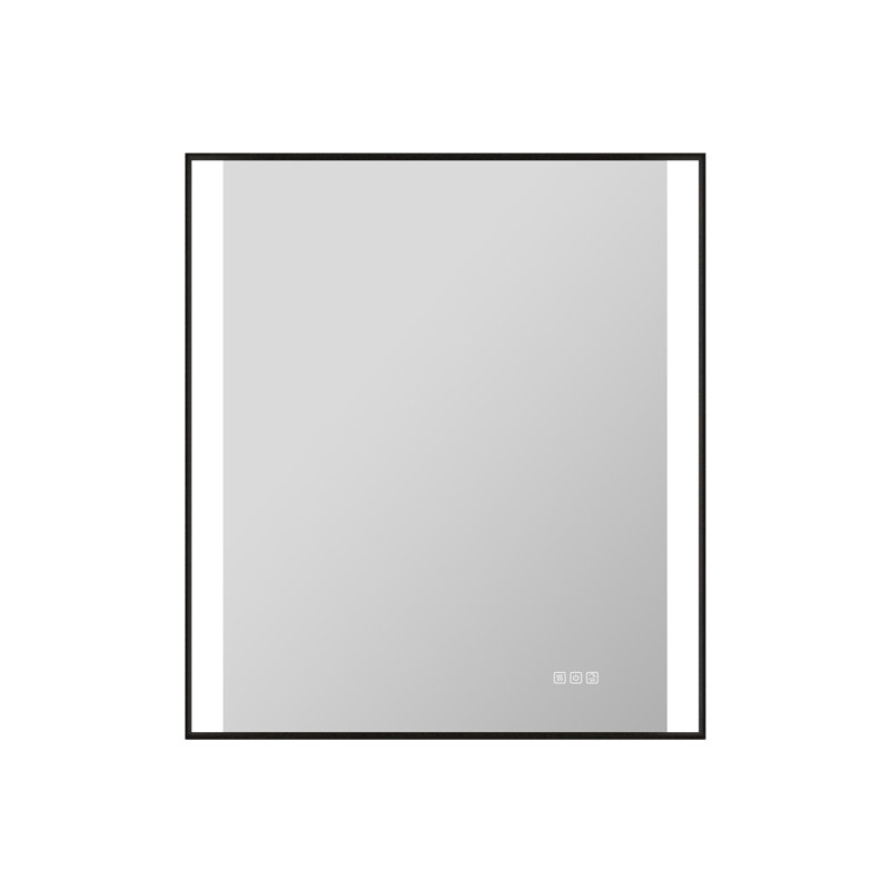 ZC-Mirror 36"H Wall Mounted Bathroom Rectangle Framed LED Mirror With Memory Function, 36" x 32"