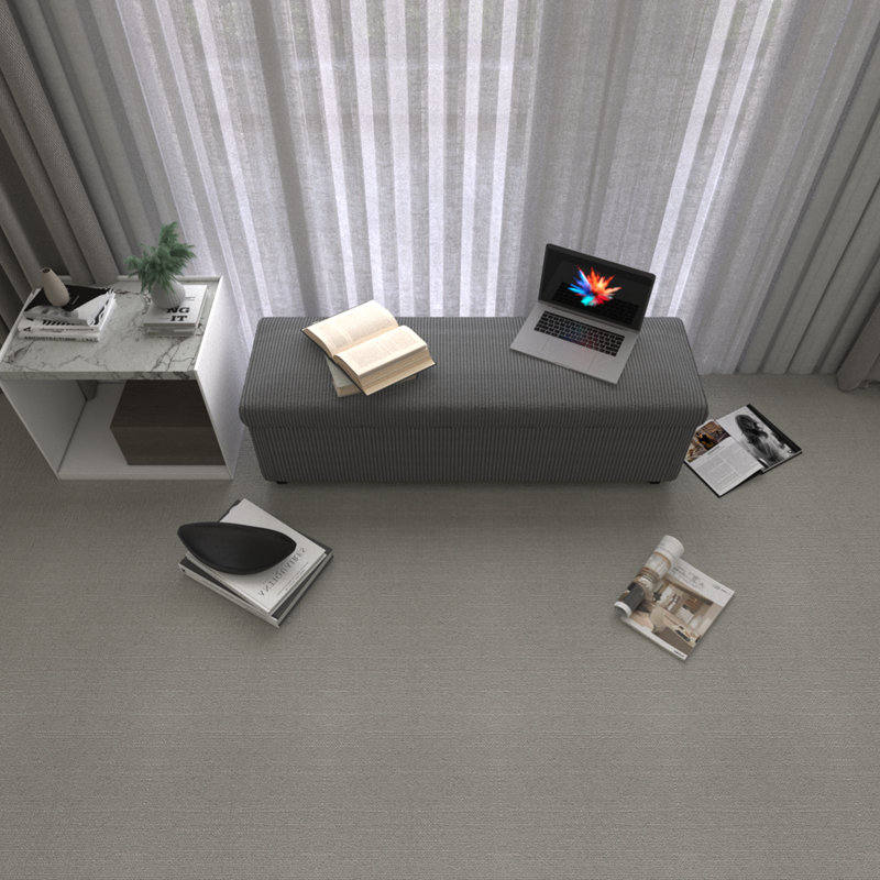 Polyester Blend Upholstered Storage Bench