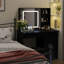 Ensemble de coiffeuse avec tabouret et miroir-1307768470