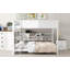 Lit superposé grand sur grand avec armoires de rangement et ports USB-2037826214