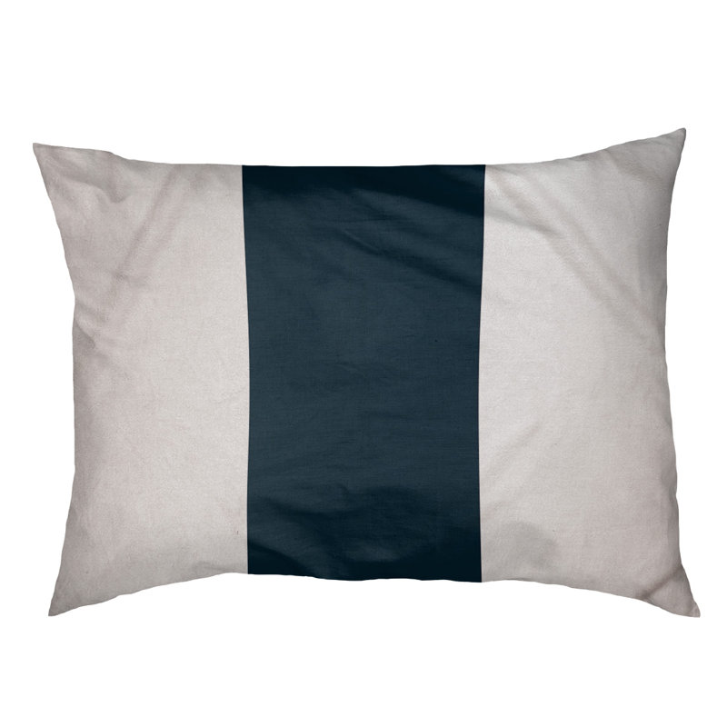 Coussin Arizona, Moyen (l 40 po x P 30 po x H 6,5 po), Blanc / bleu