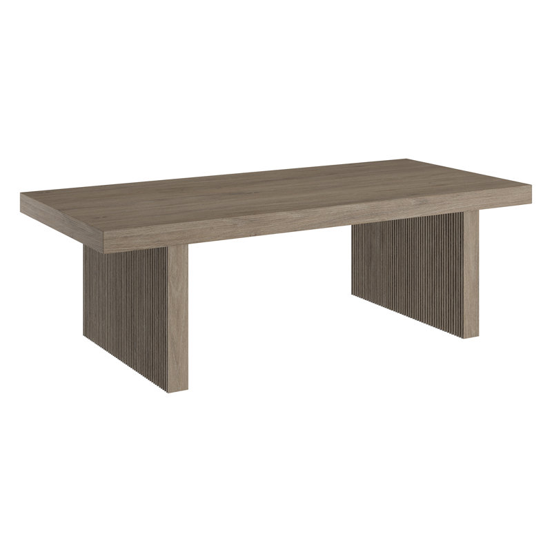 Soren 48" Wide Rectangular Coffee Table, Antiqued Gray Oak