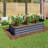 6x3x1ft large Garden Bed, Grey Color Rectangular Galvanized Metal Outdoor Garden Bed, Suitable for Backyard Ground Gardens for Growing Plants, Vegetables and Flowers.