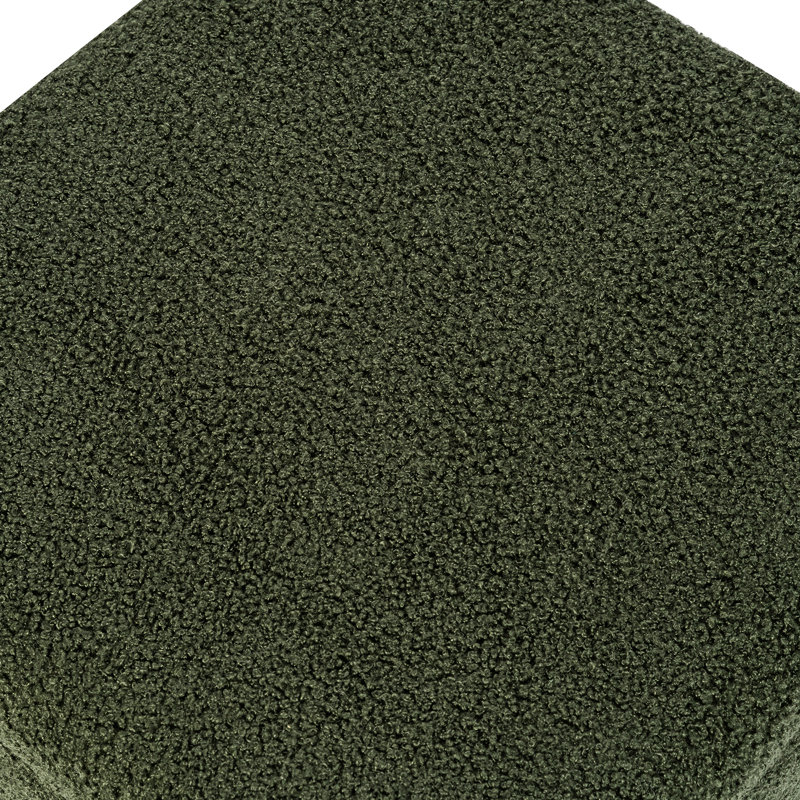 17 Inches Square Ottoman With Storage, Dark Green