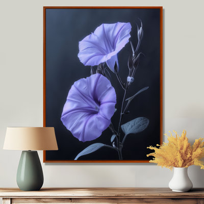 Mauve, noir, matin, gloire, fleur, photo II - matin, art mural, salon