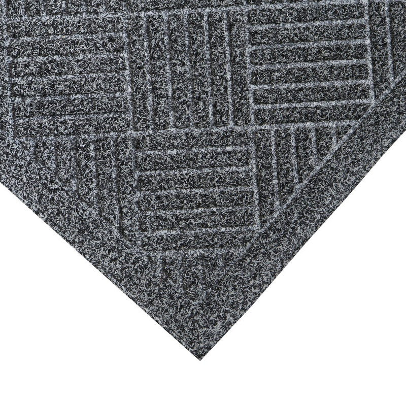 Geometric Outdoor Doormat, Grey