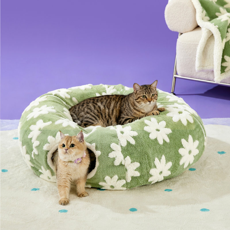 Lit pour animal de compagnie Lesure Cozy, Standard (L 33,5 po x l 33,5 po), Green 