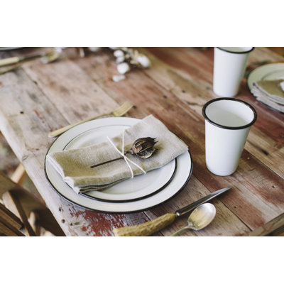 Crow Canyon Enamelware Vintage Dinner Plates