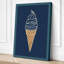 Soft-Serve Cone Minimalist 1 Piece Wrapped Canvas Wall Art-723442118-723442172