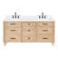 ARIEL Monroe 72 Double Sink Bathroom Vanity with Carrara Quartz Top-1267535068-1267535058-1236486688