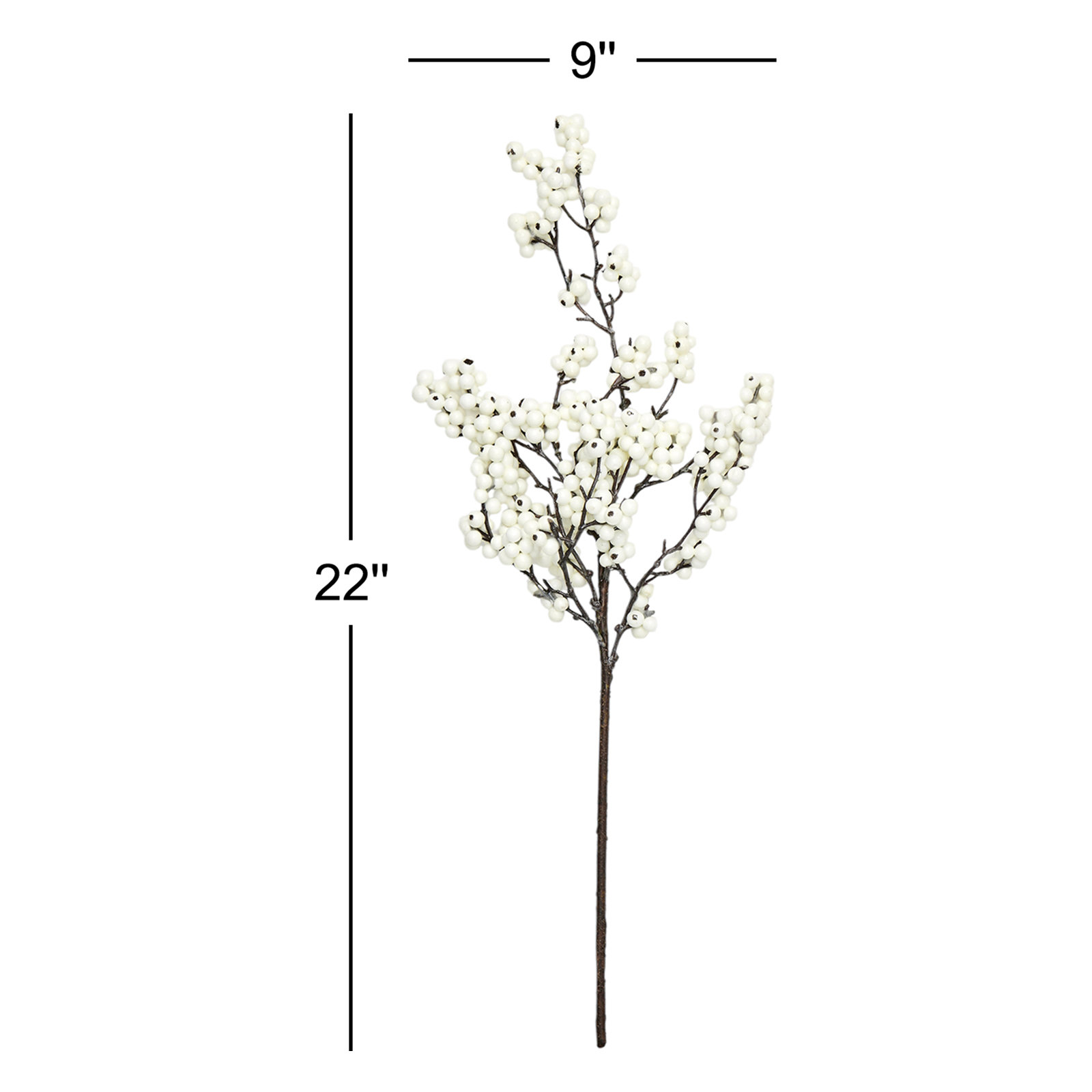 Berry Floral Stems, White