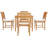 4 - Person Teak Wood Patio Dining Set with Square Table , Cushions Included