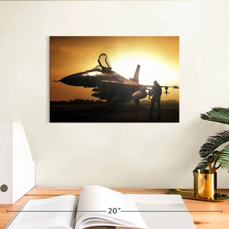 Mehar Military Jet, 8" H x 12" W